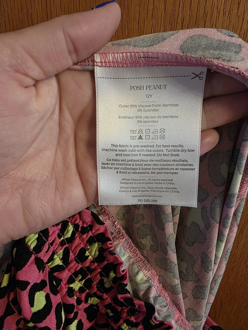 Posh Peanut Romper Pink Leopard Print 12Y NWOT